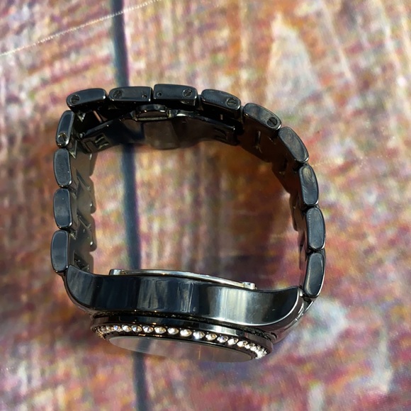 Fossil gunmetal hue watch with crystal embellishments - Picture 8 of 8